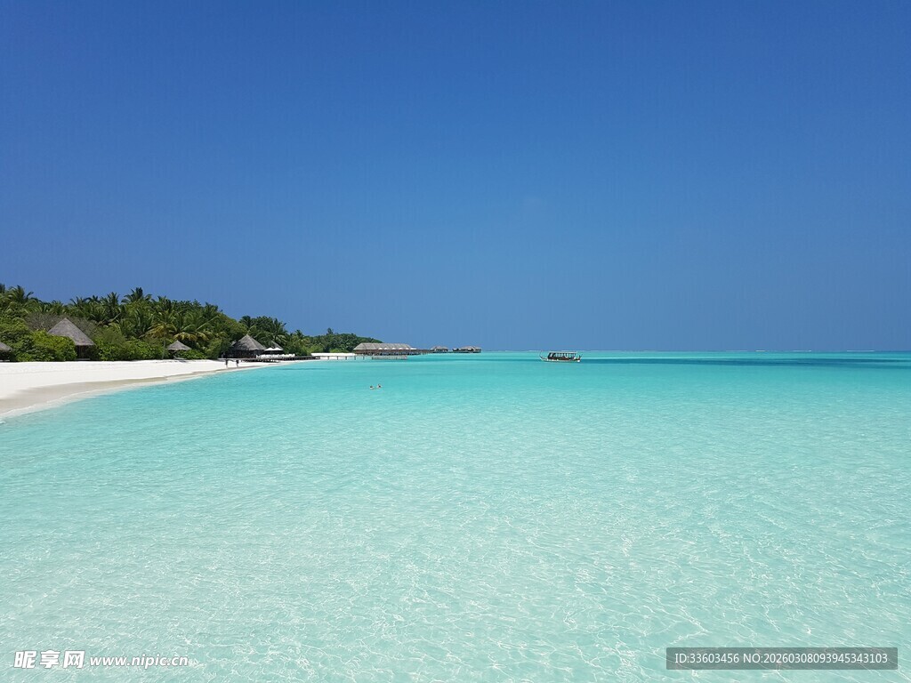 美丽清澈的热带海滨风光