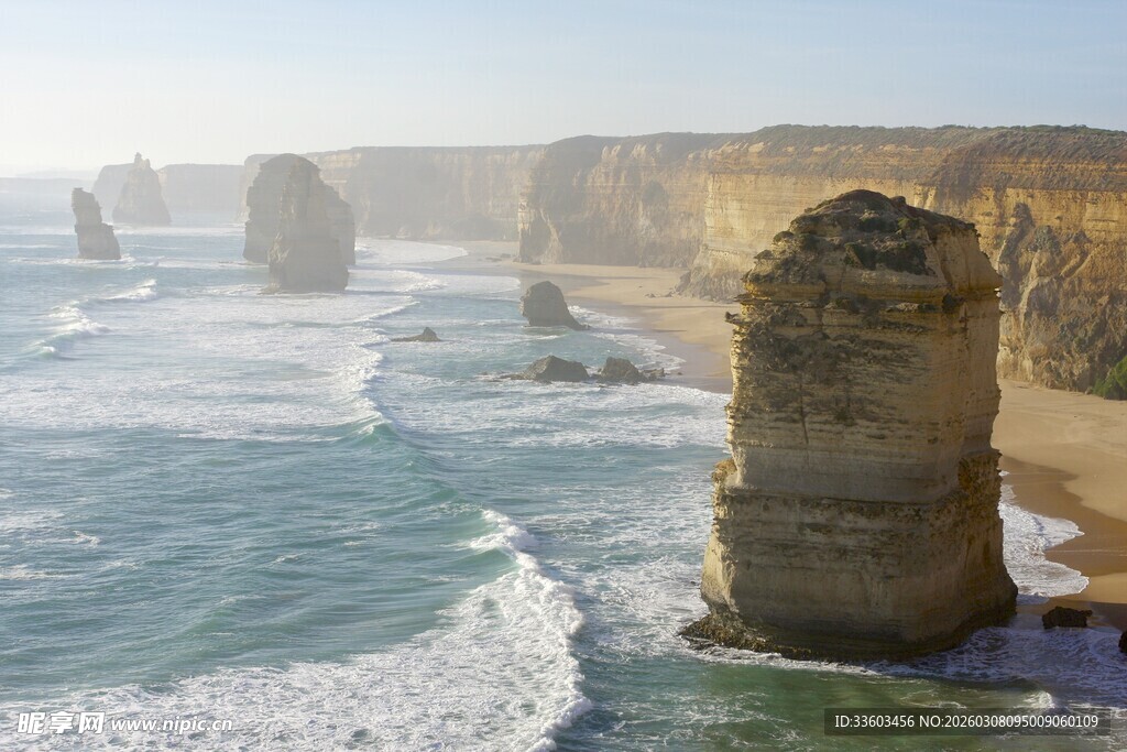 大洋路壮观海岸岩石景观
