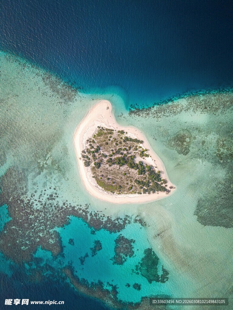 美丽海岛俯瞰图
