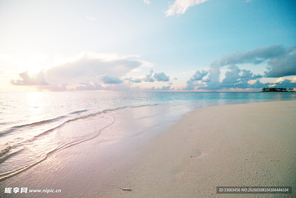 阳光沙滩海景迷人风光