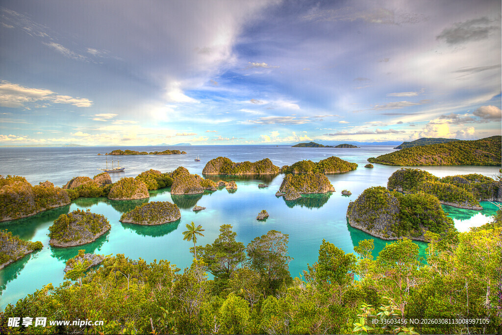 梦幻海岛湖景风光