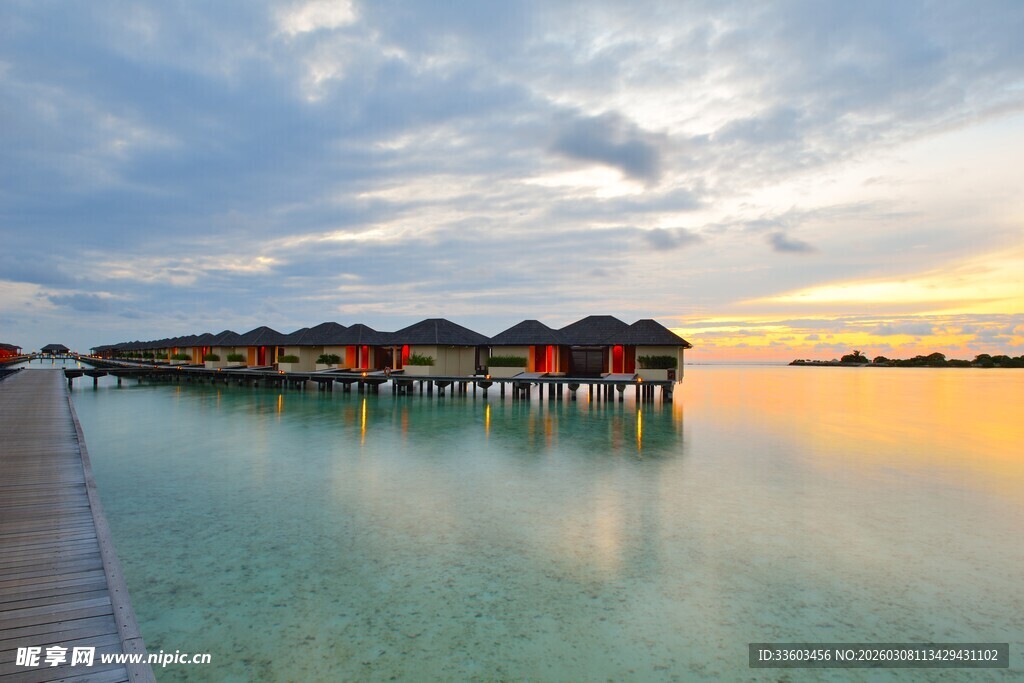 马尔代夫水上度假屋美景