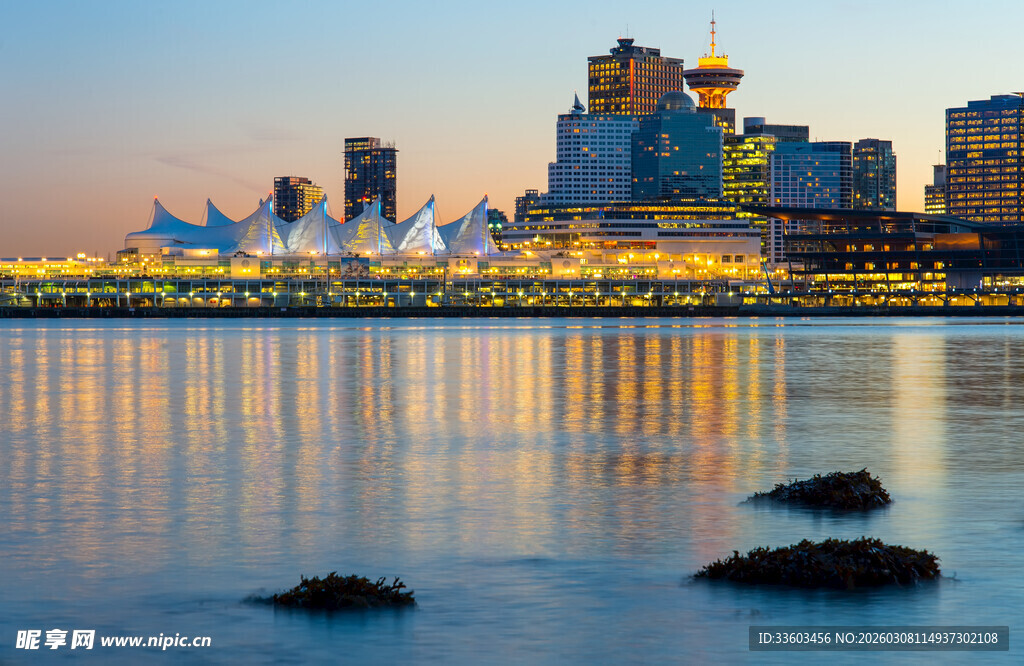 温哥华城市滨水美丽风光