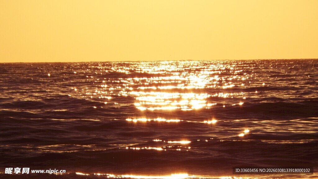 海上落日余晖美景