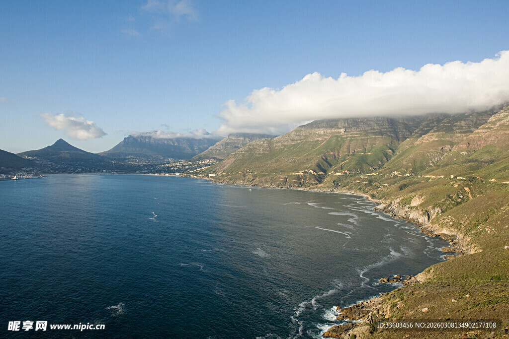 美丽海滨风光俯瞰图