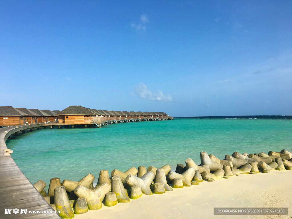 美丽海滨栈桥风景