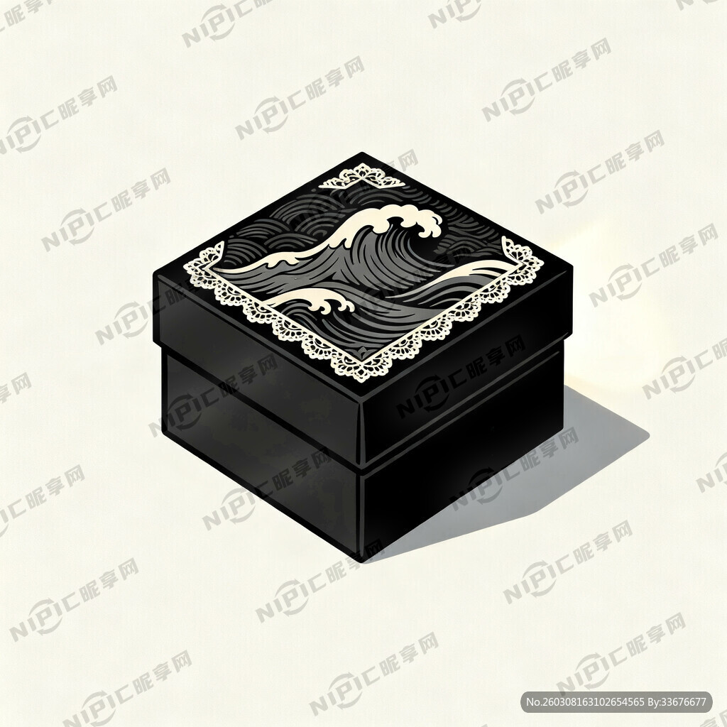 鳗鱼鱼丸包装小盒  黑色底  