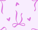 粉色爱心蝴蝶结图案背景