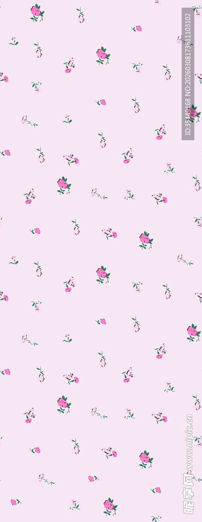 粉色花卉图案背景纹理