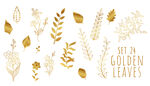 金色叶子花纹