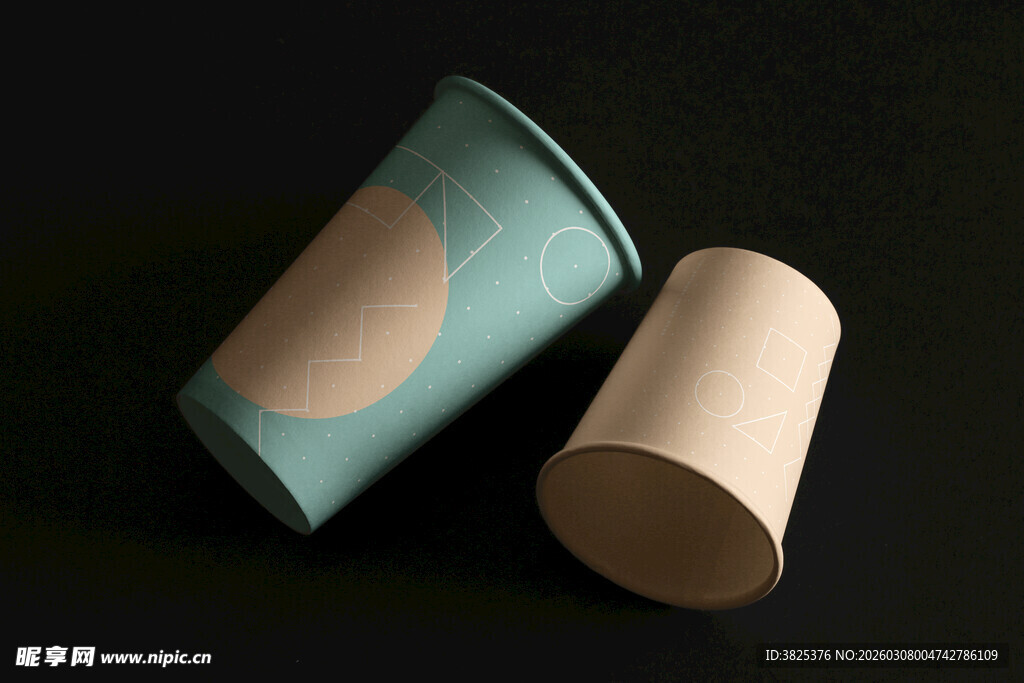 双色纸杯设计展示样机