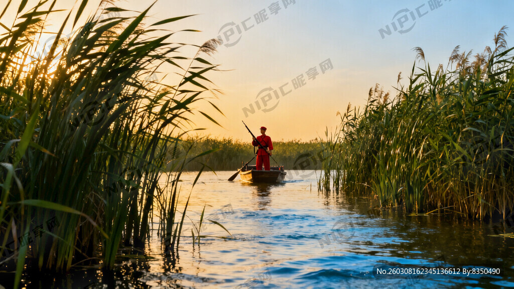 洪湖赤卫队芦苇以及湖水