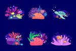 海底生物插画