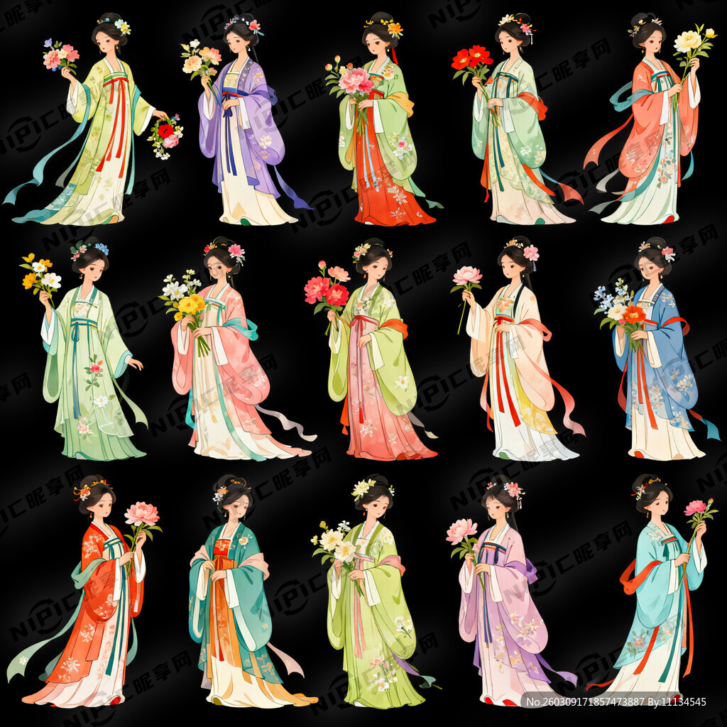 十二花神  汉服   图像高清