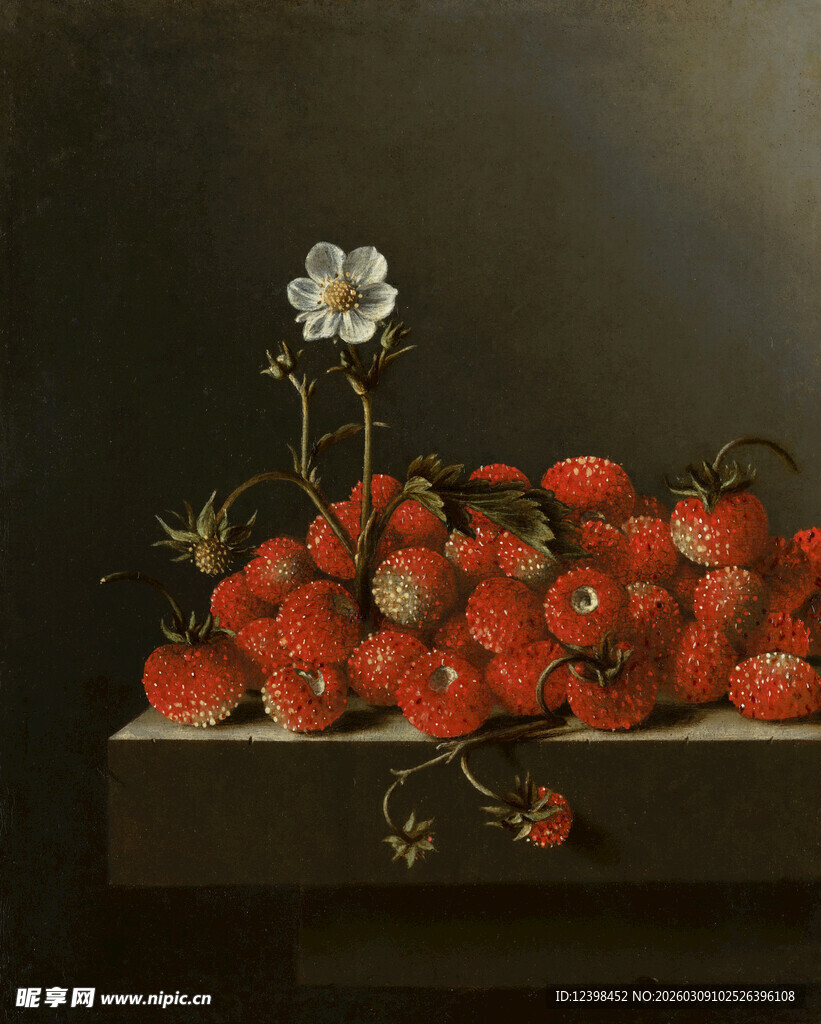 红果与白花摆桌