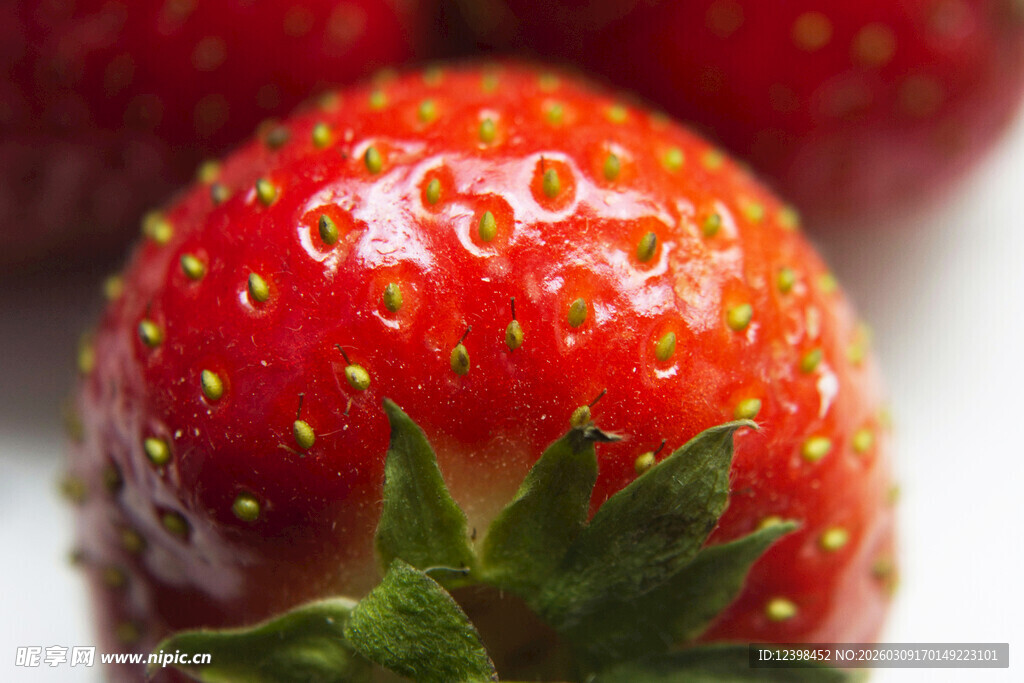 新鲜饱满的红草莓