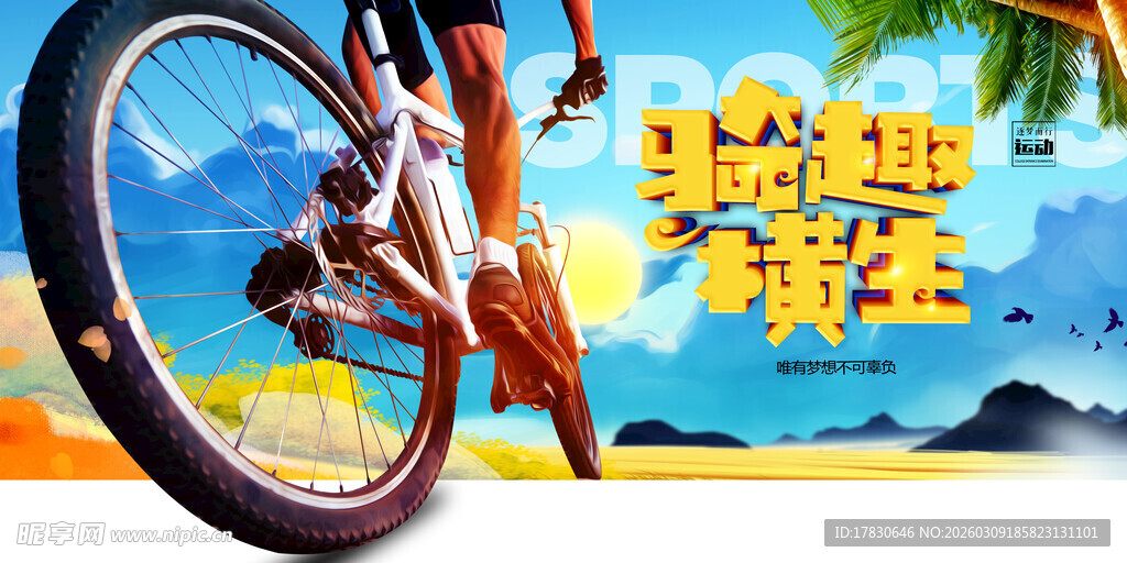 骑行于海滨的惬意瞬间