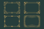  复古边框 金色