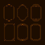 复古边框 金色边框 古典花纹