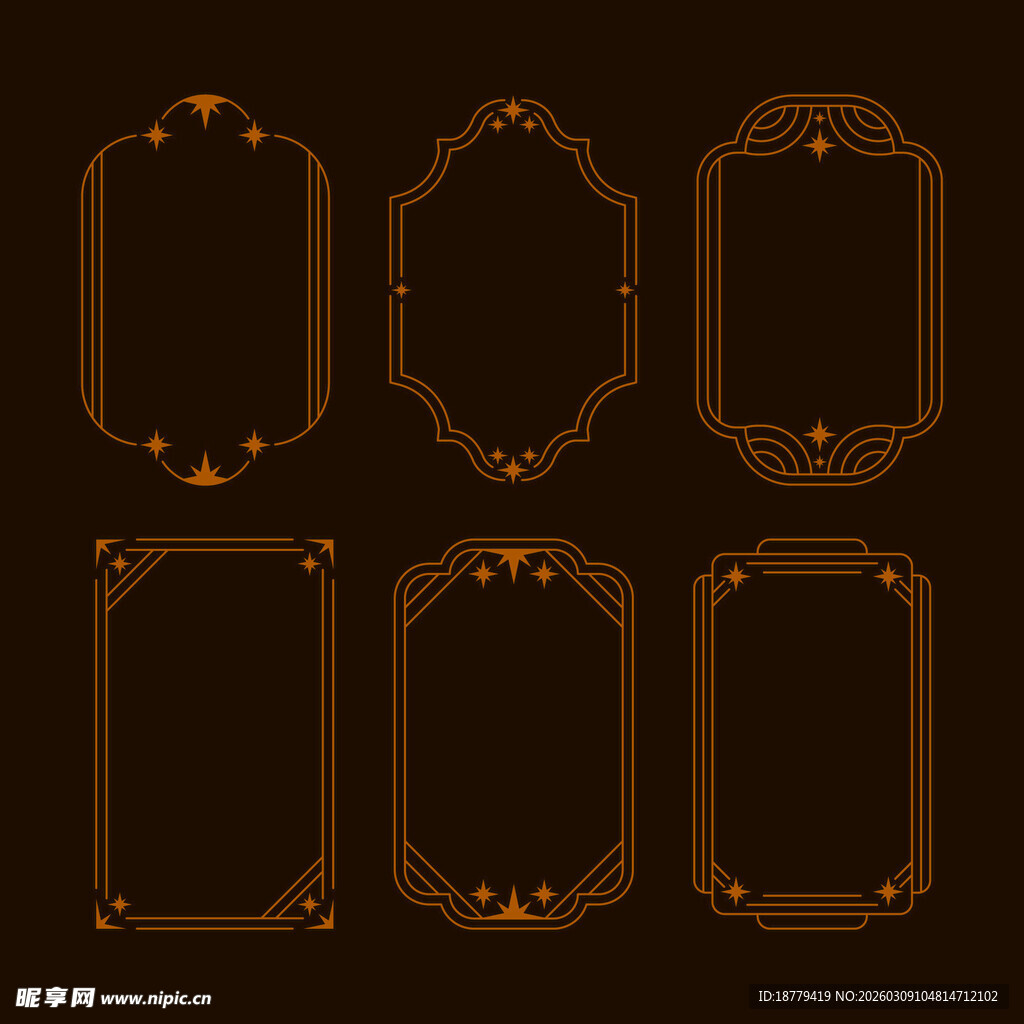 复古边框 金色边框 古典花纹
