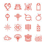 中国传统文化图标 吉祥 福字