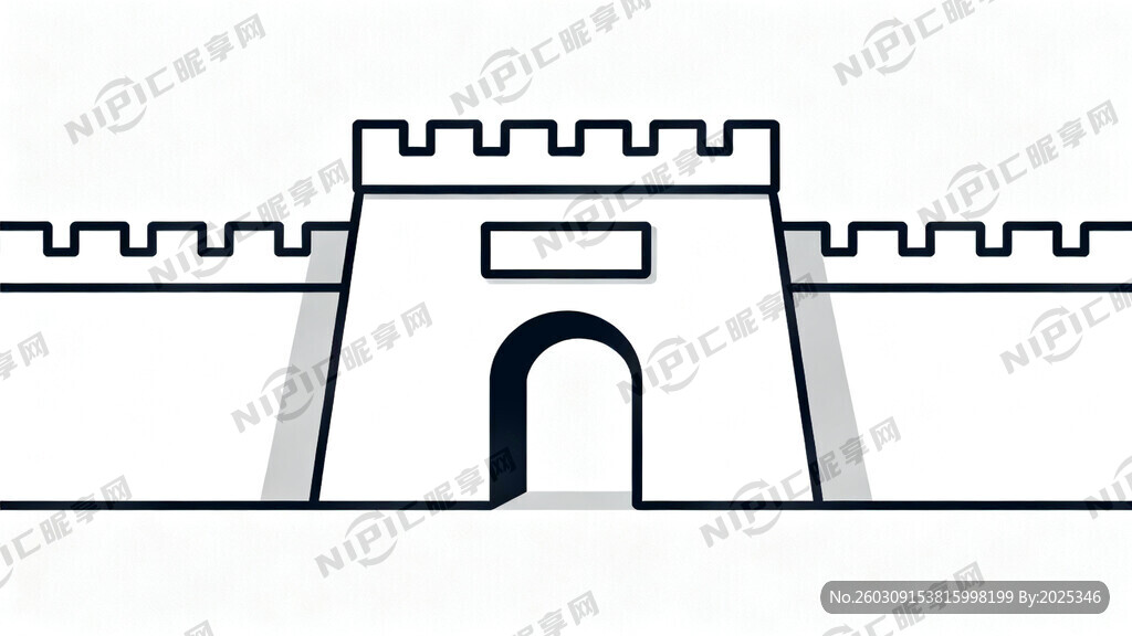 需要一个城墙的手绘图