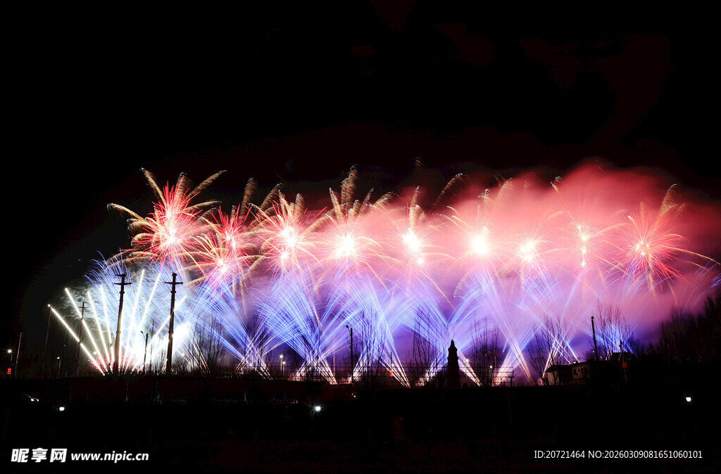 绚丽烟花夜空绽放