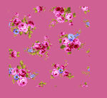 粉色背景上的缤纷花卉图案