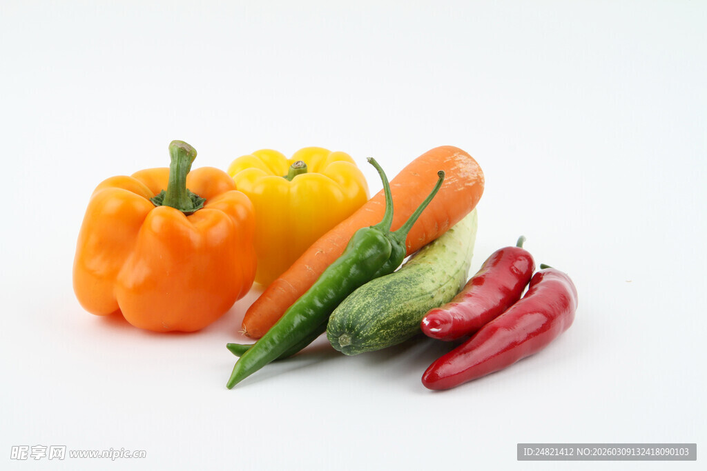 多彩新鲜蔬菜组合