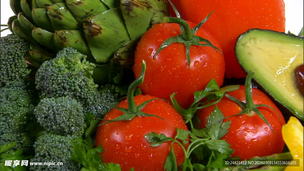 多彩新鲜蔬菜组合