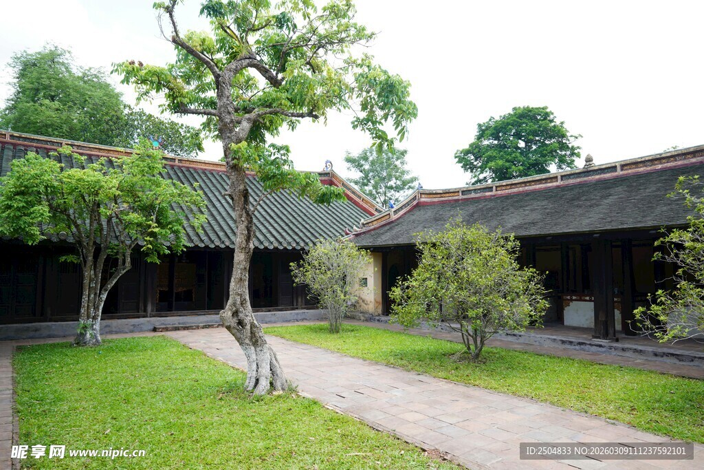 中式庭院景观 绿意盎然