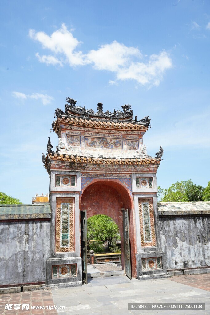 中式传统牌坊建筑景观