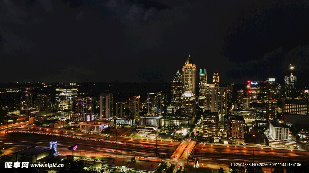 城市璀璨夜景