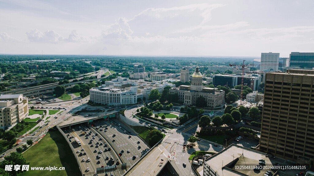 城市全景俯瞰图