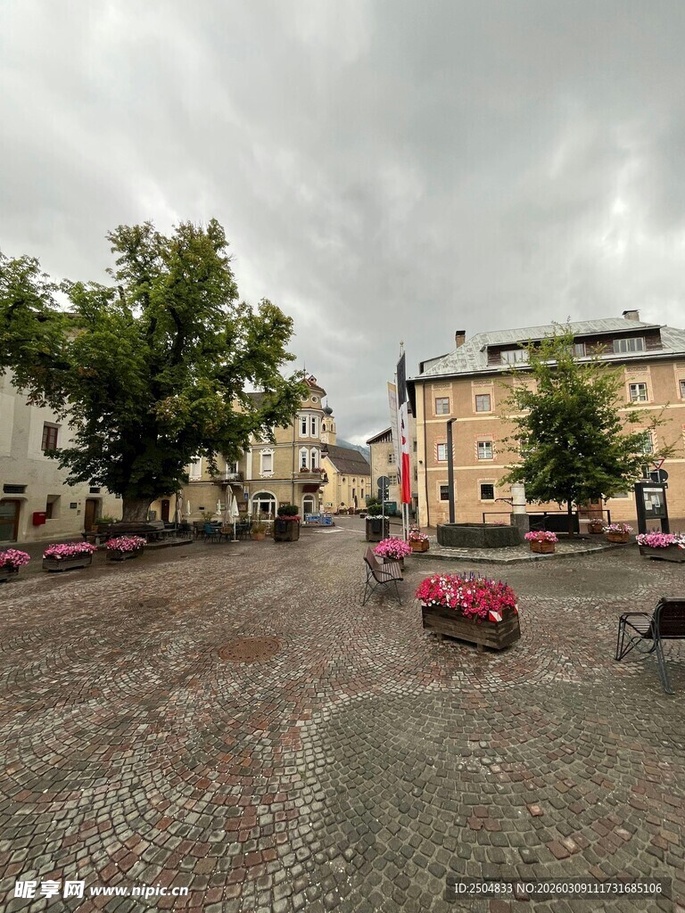  洲小镇的宁静街道