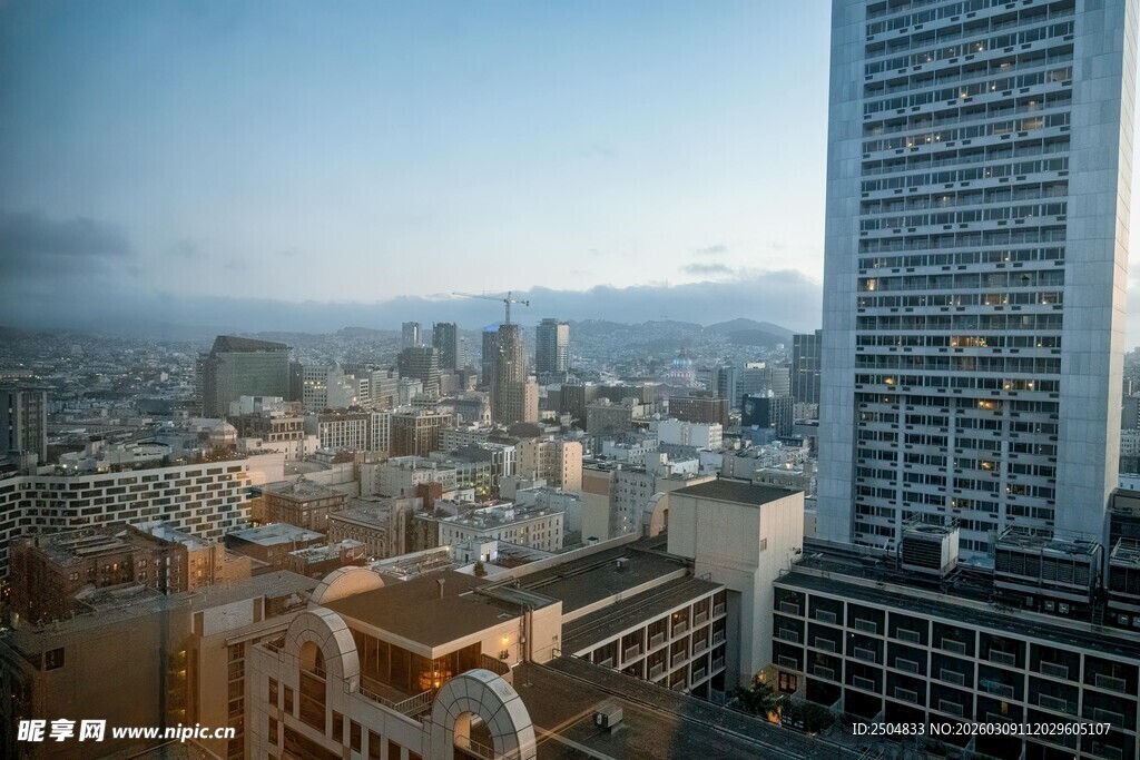 城市高楼景观俯瞰图