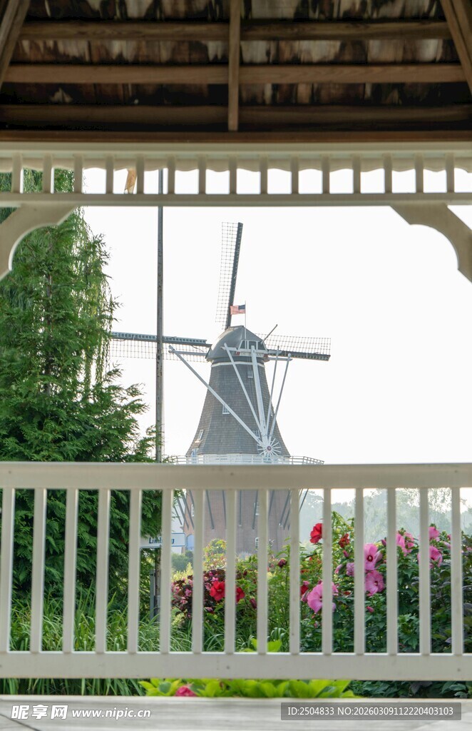 户外风车景观