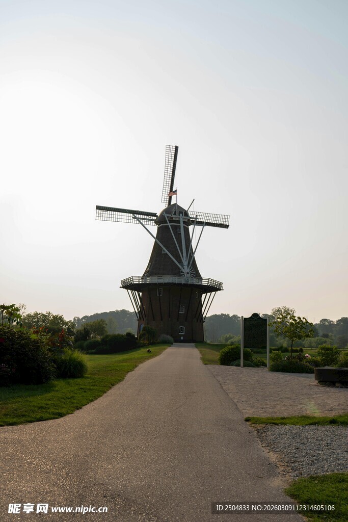 荷兰风车景观
