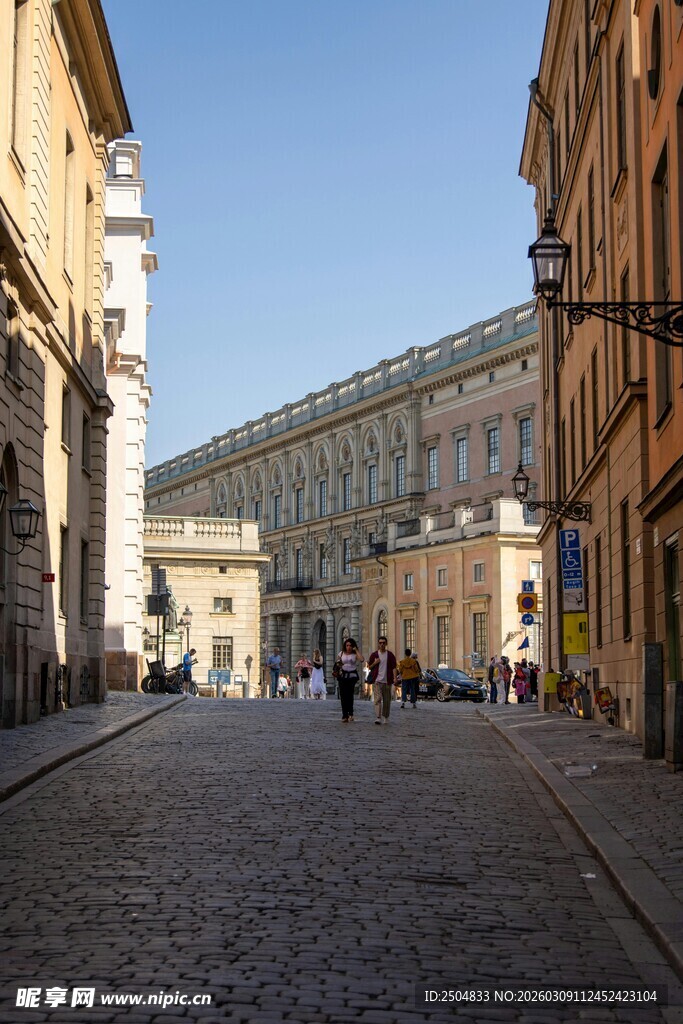 罗马古老街道与建筑景观