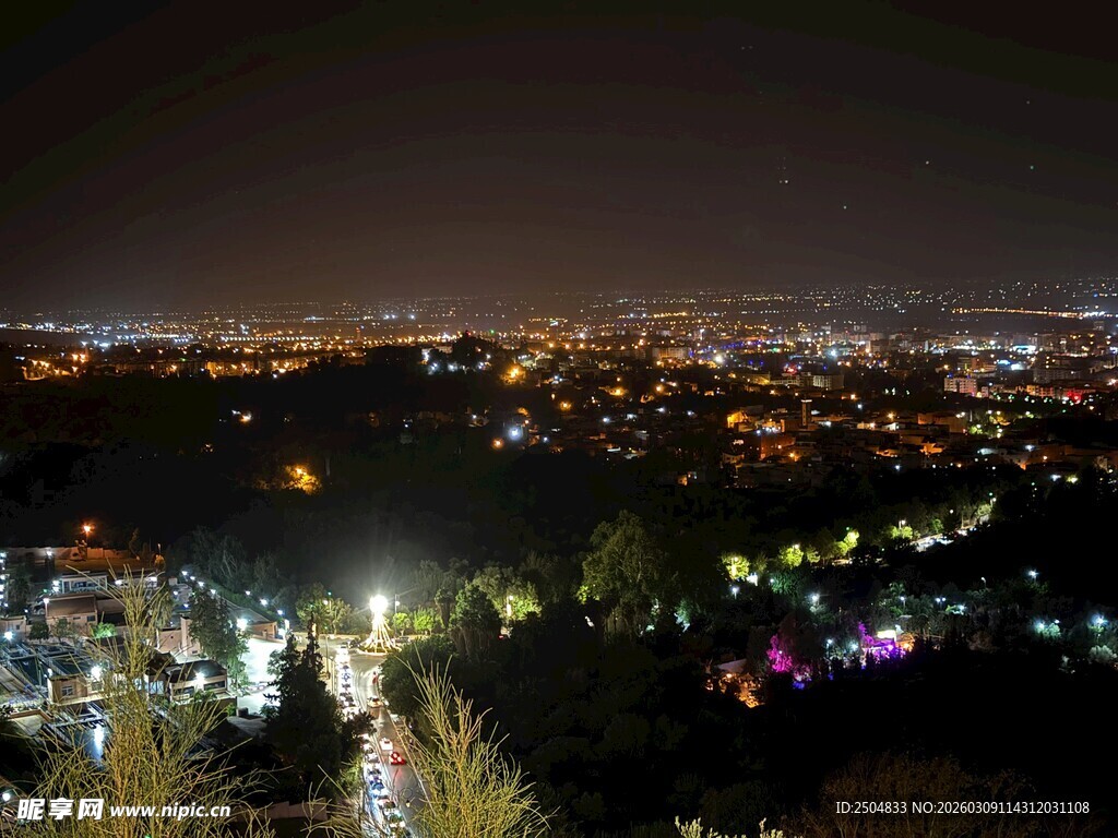 城市夜景俯瞰 璀璨灯火