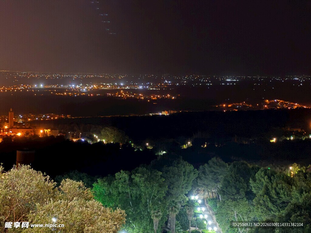 城市夜景俯瞰 璀璨灯火