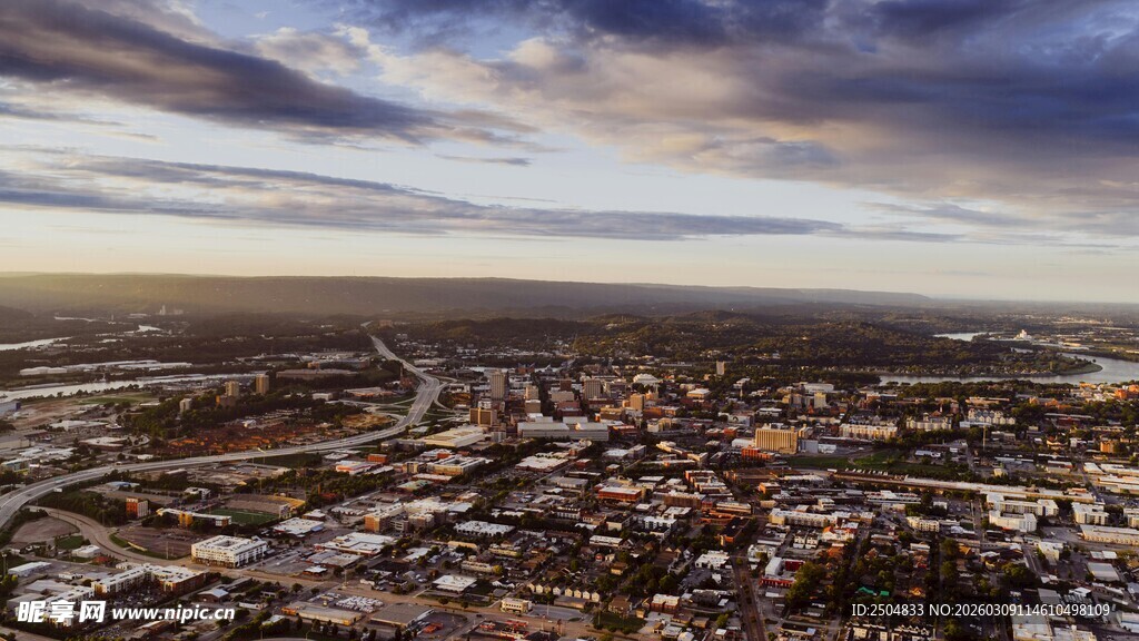城市全景俯瞰景观