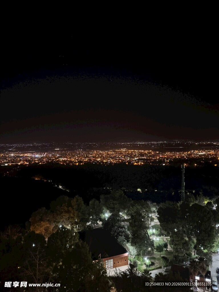 城市夜景俯瞰图