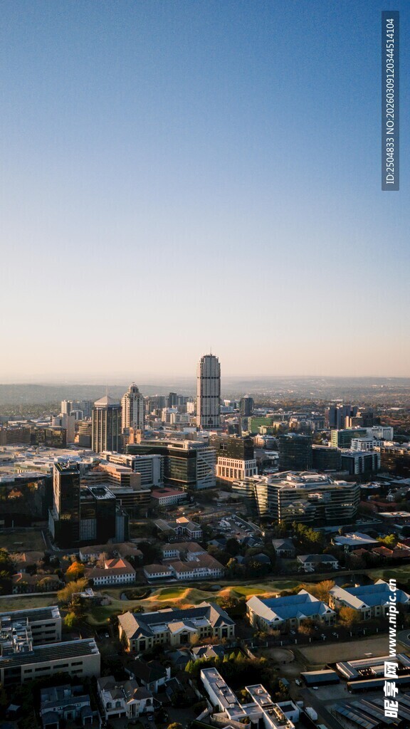 城市天际线俯瞰美景