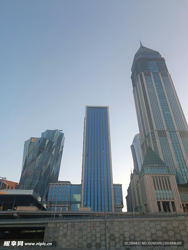 现代都市高楼林立景观