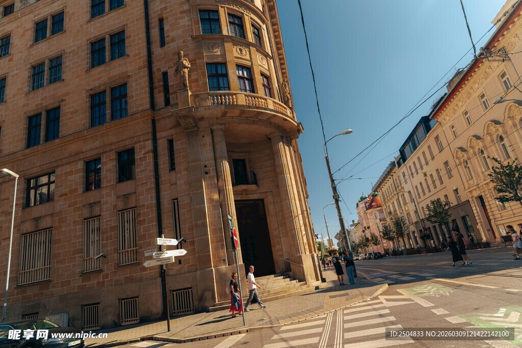 街角的欧式建筑