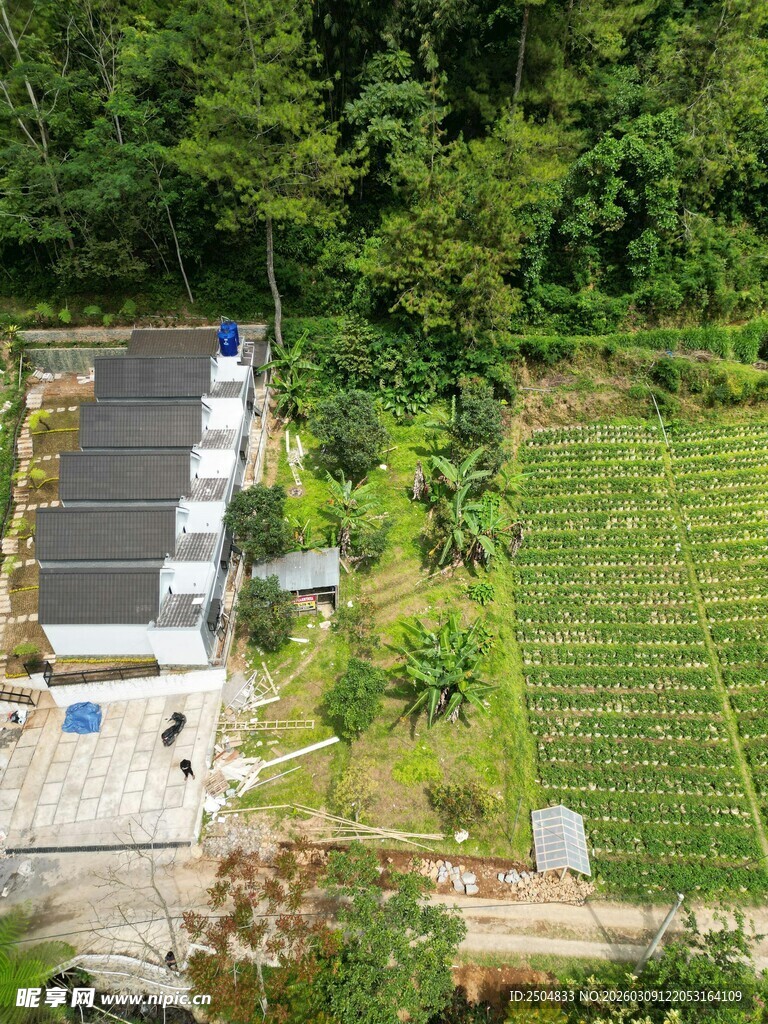乡村田园中的设施建筑