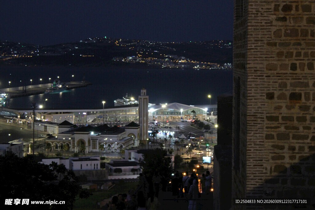 城市夜景俯瞰图