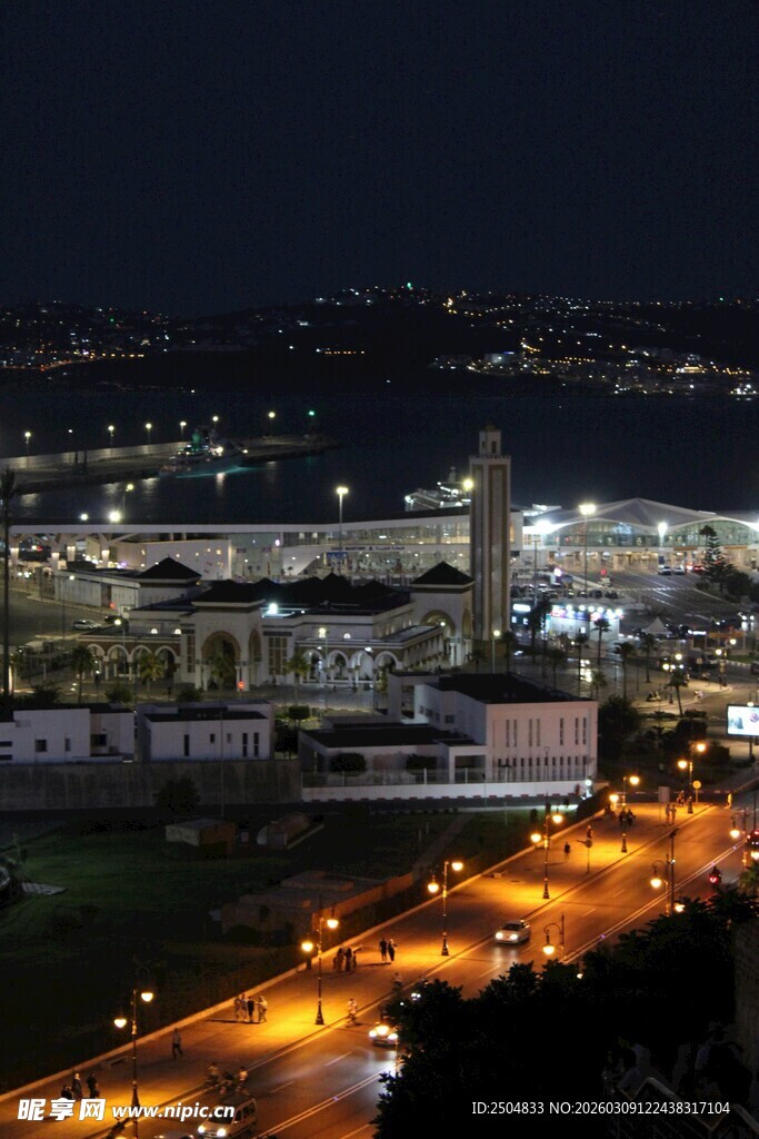 城市夜景灯光璀璨