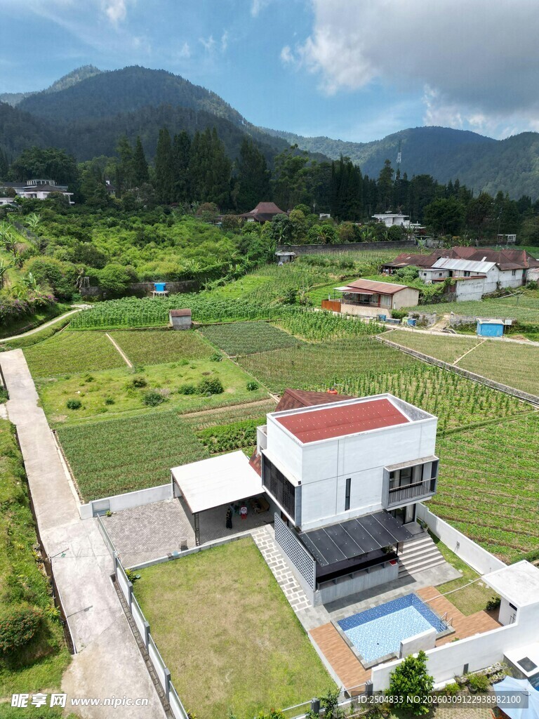 乡村别墅 田园风光美景